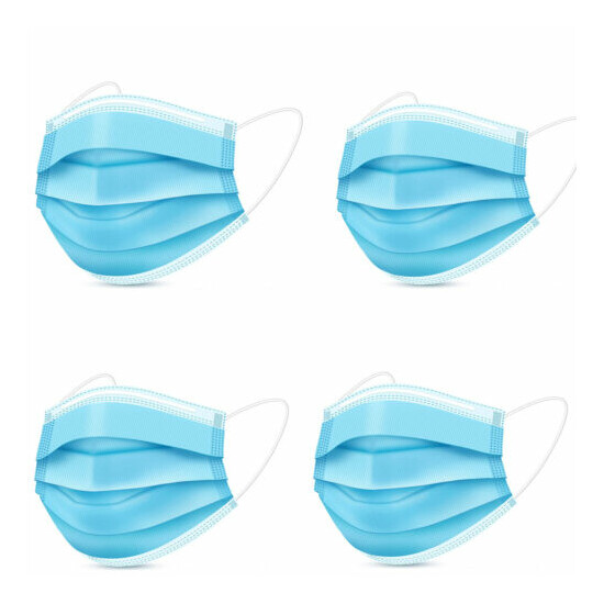 100 Pcs Blue Color Face Mask Mouth & Respirator Masks with Filter Wholesale  image {1}