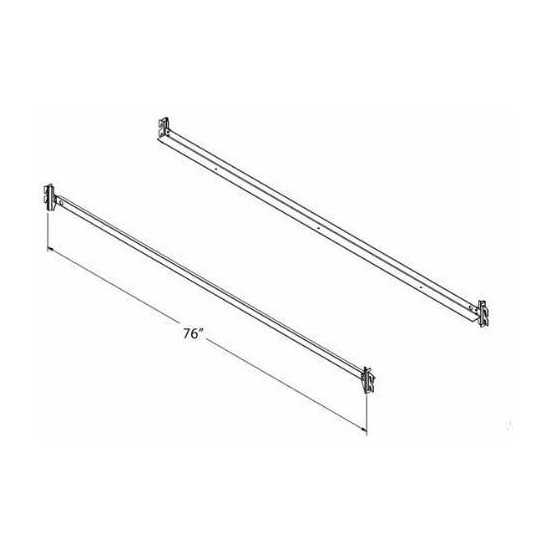 bedCLAW 76" Hook-On Steel Bed Side Rails for Twin & Full Size Beds image {3}