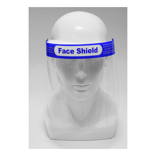Protective Full Face Shield Clear, Adjustable band - Ships from Texas image {2}