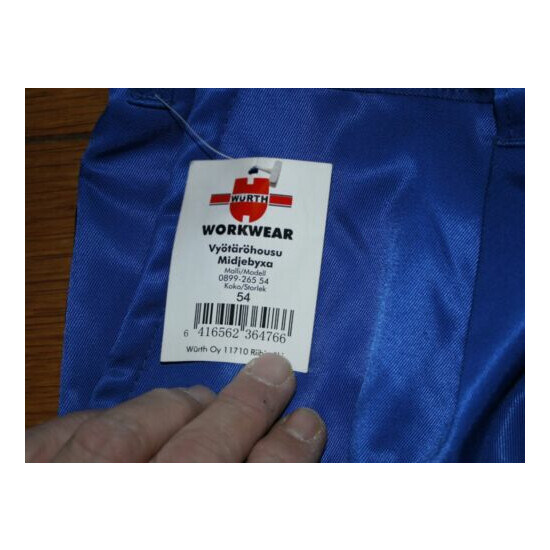 Wurth Mens Safety Straight Workwear Construction Trouser Blue Pants Size 54 image {9}