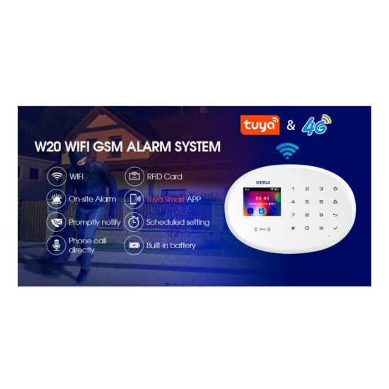 KERUI W204 Wifi TUYA APP GSM Control Wireless Home Alarm Security System Safety image {2}