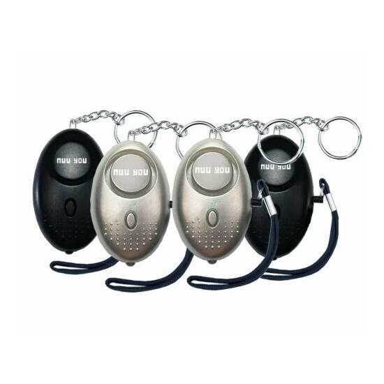 Personal Alarm keychain for WOMEN/KIDS siren 140 DB LOUD & LED light (4 PACK) image {1}
