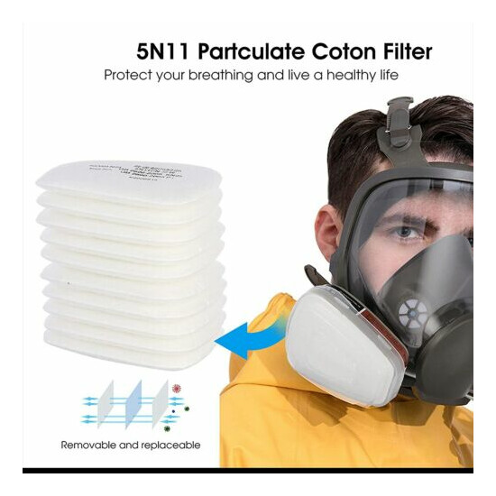 10/20/50Pcs 5N11 Cotton Filter For 6200 6800 7502 Series Gas Respirator Filters image {1}