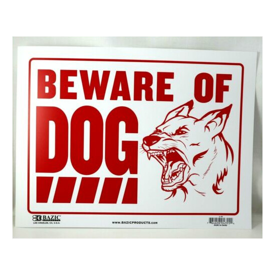 BEWARE OF DOG Security Sign 41 cm x 30 cm BAZIC Products  image {2}
