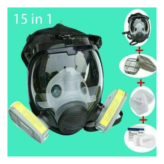 15 in 1 Facepiece Full Face Gas Mask Filter Respirator Painting Similar For 6800 image {16}