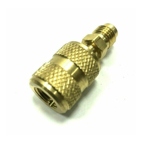 Anti-Blowback Straight Adapter 1/4" Low Loss Fitting HVAC Charge NABS Made n USA image {1}