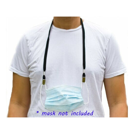 ADJUSTABLE LANYARD FOR YOUR FACE MASK WITH ADJUSTABLE BEAD ON THE SIDE - 10 PCS image {2}
