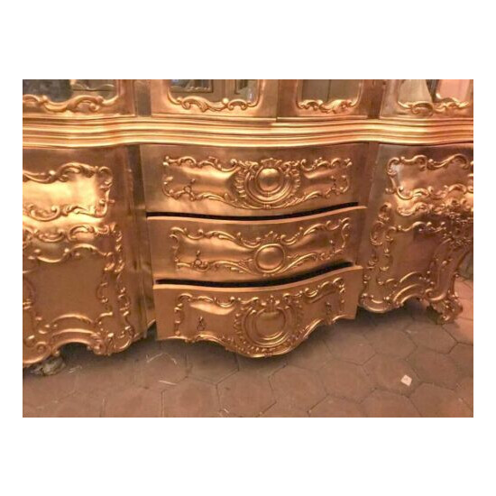 Baroque/Rococo style buffet/china cabinet in gold- worldwide shipping image {2}