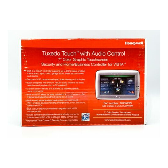 Honeywell TUXWIFIS Tuxedo Graphic Touchscreen with Audio Control image {1}