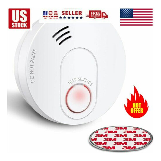 Siterwell Smoke Detector Fire Alarm Battery Operated 10 Year Life Fast Shipping image {1}