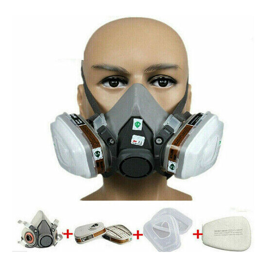 6200 6001 5N11 501 7pcs Suit Respirator Painting Spraying Face Gas Mask image {1}
