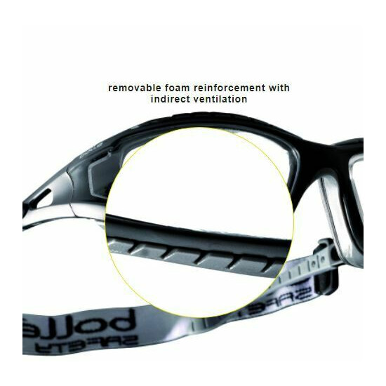 Bolle Tracker Anti-Fog CLEAR Glasses 40085-High Impact-Platinum-By Medicos Club image {3}