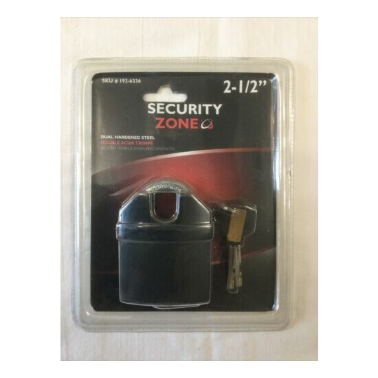 Security Zone 2 1/2 inch dual hardened steel high security padlock 192–6336 image {1}