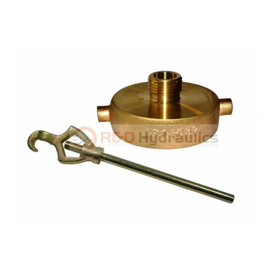 FIRE HYDRANT ADAPTER COMBO 1-1/2" NST(F) x 3/4" Garden Hose (M) w/Hydrant Wrench Thumb {1}