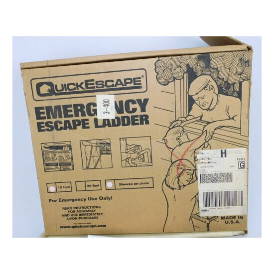 New 12 ft Quick Escape second floor Emergency Steel Ladder Fire Safety Exit image {4}