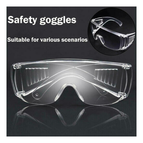 Clear Vented Safety Goggles Glasses for Work Lab Outdoor Eye Protection (1 Pair) Thumb {2}
