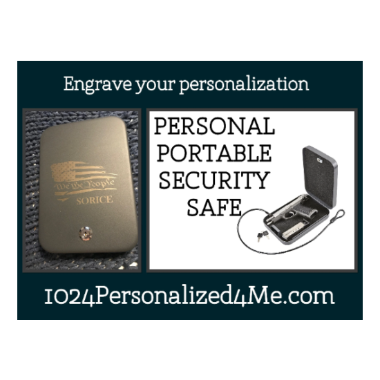 Personalized Engraved Portable Security Safe LEO safe Military USA Lock Box  image {1}