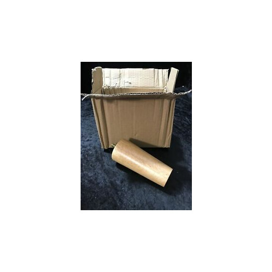 4pcs Cone Shape Solid Wood Furniture Sofa Legs Natural 5” image {1}