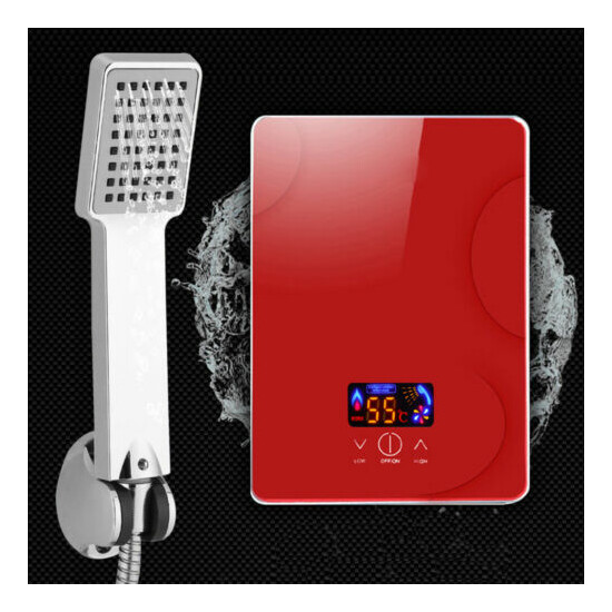 6500W Electric Instant Hot Water Heater Tankless Boiler On Demand Bath Shower US image {2}