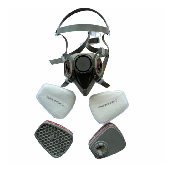 3D Half Face Respirator, LARGE, BRAND NEW, AUGUST 2020 STOCK, respirator paint image {5}