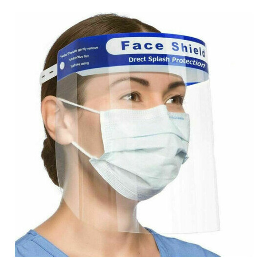 10-Pack Full Covering Face Shields Anti-fog Safety Mask Clear Glasses Eye Helmet image {5}