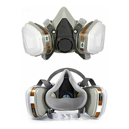 1/2X 17 in1 Half Face Gas Mask Facepiece Spray Painting Respirator Safety F 6200 image {2}