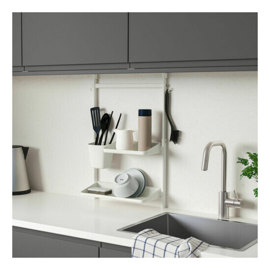 IKEA SUNNERSTA kitchen organiser set 23 cm no drill/shelf/dish drainer/container image {2}