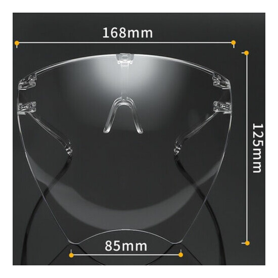 Clear Face Shield Glasses Face Mask Transparent Reusable Visor Anti-Fog D G/ image {9}