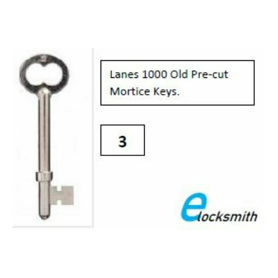 Lanes 1000 (Old Series) Mortise Lock Keys Pre-Cut 1-5  image {3}