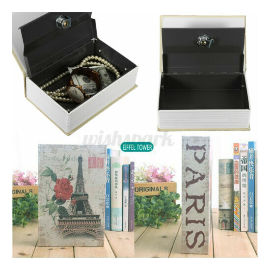 Mini Security Key Lock Box Case Cash Jewelry Storage Dictionary Book Home k& image {1}