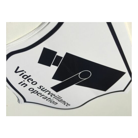 10-Pack “Video Surveillance in Operation” Vinyl Decal CCTV Sticker image {3}