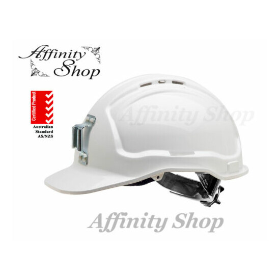 Mining Hard Hat Vented Ratchet Aussie Made Tuffguard Helmet with Metal Bracket image {1}