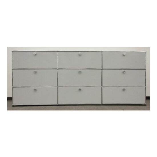 USM Haller 9-Drawer Storage Cabinet / Wall Unit in Light Grey image {2}