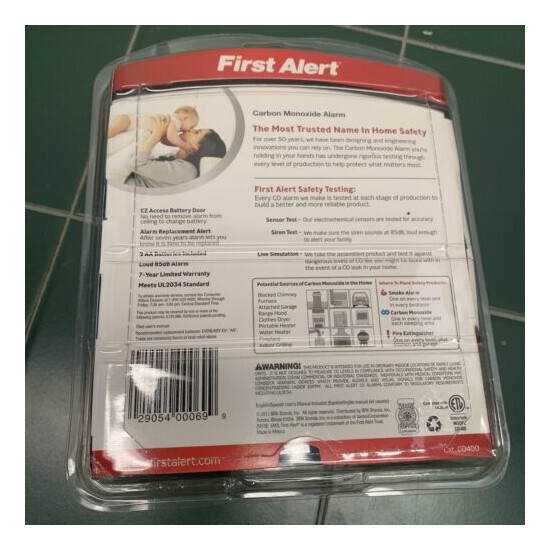 First Alert CO400 Carbon Monoxide Alarm Detector image {4}