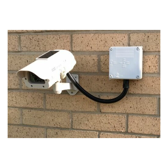 Dummy CCTV Camera (solar charged) with Cable Management Box (more realistic)  image {1}