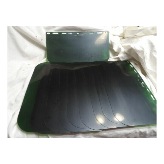 Ironwear Face Shields - Dark Green 8-1/4" x 15-5/8" (Qty of 10) image {3}