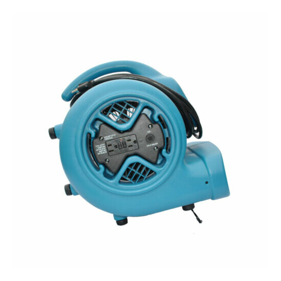 XPOWER 1/3HP Air Mover Carpet Dryer Blower Floor Fan w/GFCI Outlets 4 Pack-Blue image {3}