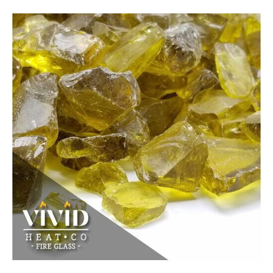 VIVID ORANGE EMBER 1/2- 3/4 Large Fireplace Fire Pit Fireglass Glass Crystals image {1}