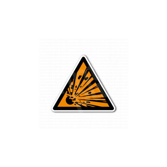 Danger Warning Explosive Sign Sticker image {1}