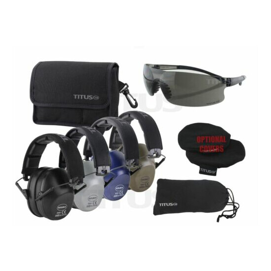TITUS 2 Series Low Pro 34 NRR Ear Protection Safety Glasses Shooting Range PPE  image {11}