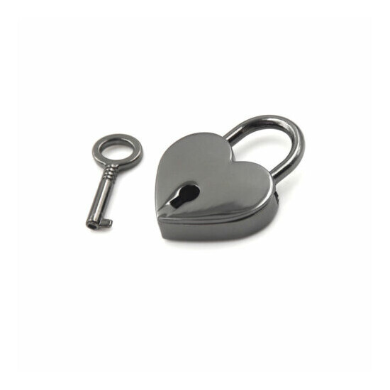 Mini Padlock Love Heart Shape Padlock Tiny Luggage Bag Case Lock With Keys&CG image {7}