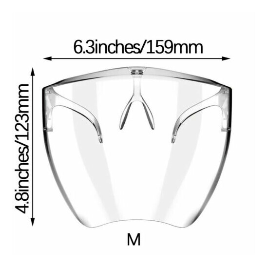 1-5 PCS Face Shield Protective Face Cover Transparent Glasses Visor Anti-Fog image {5}