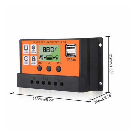 20/30/60/100A Solar Panel Regulator Charge Controller 12/24V Auto Focus Tracking image {4}