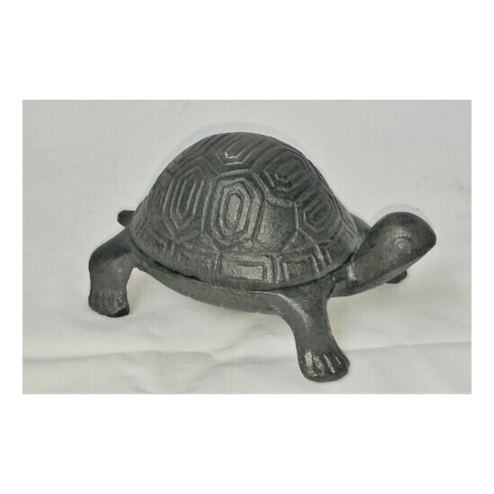 Cast Iron Garden Turtle Trinket, Key Box image {2}