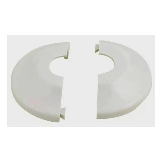 Replacement Split Fire Sprinkler Plastic Escutcheon White- 1/2" IPS image {1}