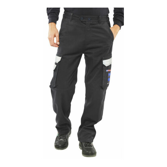 ARC Complaint Fire retardant/ Anti-static Navy Blue - Size 48'' Trousers image {1}