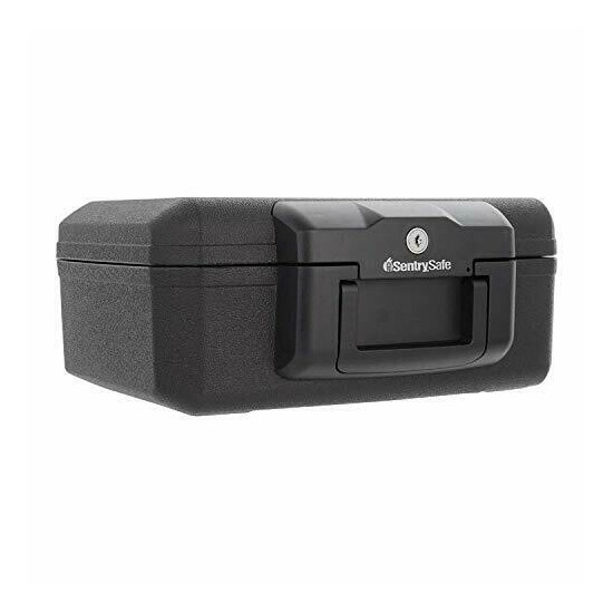 SentrySafe 1200 Fireproof Box with Key Lock 0.18 Cubic Feet Black image {1}