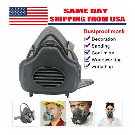 3 in 1 Safety Gas Mask Respirator Half Face Protect For Painting Spray Facepiece image {1}
