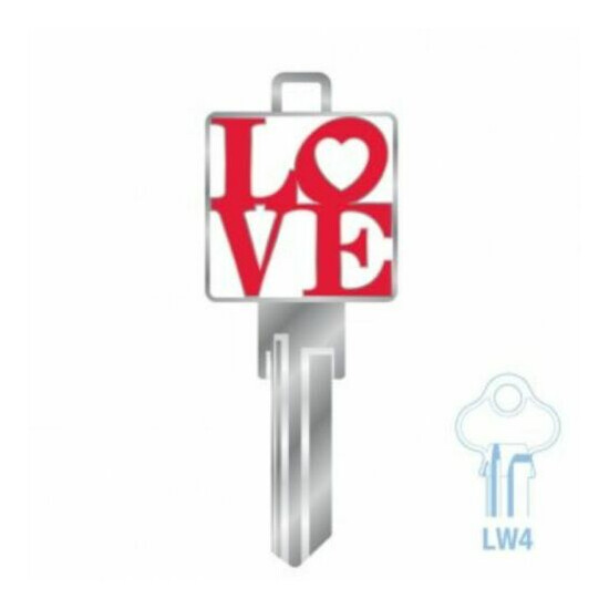 LOVE 3D House Key Blank - LW4 - Uncut - Collectable - Locks - Keys  image {1}