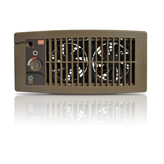 Fan Heat Cool HVAC Air Condition Vent AC Flush Fit Register Booster Fans Brown image {1}
